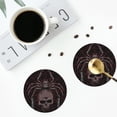 thumbnail image 5 of Balery 4 Pcs Spider With Skullleather Coasters Set, Drink Table Cup Coasters For Living Room Kitchen Coffee Decor, 5 of 9