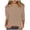 Khaki, variant on Kaprioy Womens Summer Tops Women 3/4 Sleeve Round Neck T-Shirt Soft Cotton Casual Solid Color Top Breathable Loungewear Stretchy Basic Tee for Home Yoga