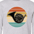 thumbnail image 4 of Inktastic French Horn Retro Music Sunset Long Sleeve Youth T-Shirt, 4 of 5