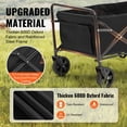 thumbnail image 3 of Collapsible Folding Wagon, 220 lbs Capacity All-Terrain Beach Wagon with 5in Wheels, Heavy-Duty Foldable Cart with Drink Holders, Ideal for Camping, Shopping, and Outdoor Adventures, 3 of 7