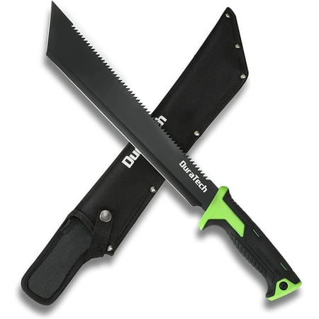 DURATECH 13 Machete with Sheath and Strap Steel Blade Ergonomic Non-Slip Rubber Handle Survival Machete for Camping Hiking Fishing Hunting Bushcraft