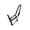 Blue, variant on Showman Premium Nylon Halter w/ Heavy Duty Hardware