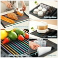 thumbnail image 2 of ReaNea Rainbow Roll Up Dish Drying Rack Over The Sink, Kitchen Rolling Dish Drainer, Foldable Sink Rack Mat for Kitchen Sink Counter, 2 of 9