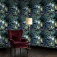 thumbnail image 2 of Peel and Stick Wallpaper Leopard Surrounded by Flowers Magical Night Glow Wall Mural 23.6in x 9.8ft Self Adhesive Removable Wall Paper Renter Friendly Wallpaper for Nursery Bedroom Cabinets, 2 of 8