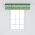 thumbnail image 2 of Ambesonne Ethnic Valance Pack of 2, Abstract Folk Pattern, 54"X12", Yellow Green Cadet Blue, 2 of 3