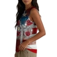 thumbnail image 5 of Jsaierl 4th of July Tank Tops for Women Casual Patriotic American Flag Print Tees Cute Sleeveless T Shirts Cami Classic Round Neck Tanks S-XXL, 5 of 6