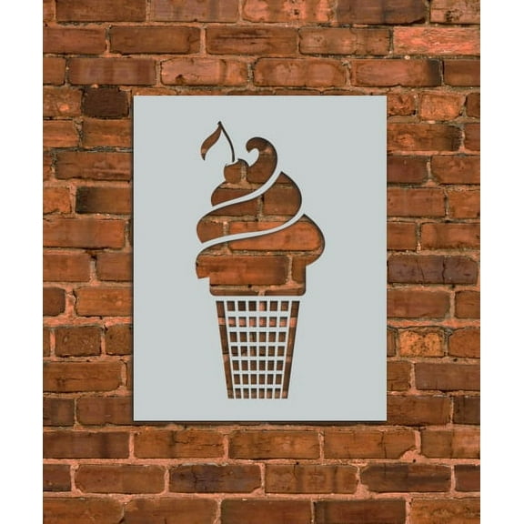 Ice Cream Cone Stencil