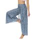 thumbnail image 4 of Pantalones largos de pierna ancha informales con estampado Floral para mujer a la moda Fridja  alkflakhf32724, 4 of 9