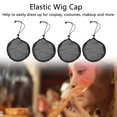 thumbnail image 4 of 5Pcs Wig Caps for Making Wigs Elastic with Drawstring Buckle Nylon Breathable for Latin Dance, 4 of 5