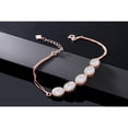thumbnail image 4 of Gem Stone King 18K Rose Gold Plated Silver Bracelet for Women Set with Moissanite (5.54 Cttw), 4 of 4