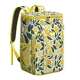 thumbnail image 1 of Sac à Dos Glacière à Imprimé Citron et Fleurs, Sac Isolé Étanche pour l'Été, la Randonnée et les Voyages, 1 of 6