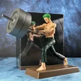 thumbnail image 1 of Figura de Anime Roronoa Zoro de One Piece, 24cm, Pvc, doble cabeza reemplazable, figura de Zoro para Fitness, mancuerna, espada de madera para niños, regalos, 1 of 4