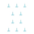 thumbnail image 1 of Seitruly Cortador de cutículas de uñas Tijeras de acero inoxidable Recortador de cejas Azul Azul 10piezas Seitruly CBP288407, 1 of 4