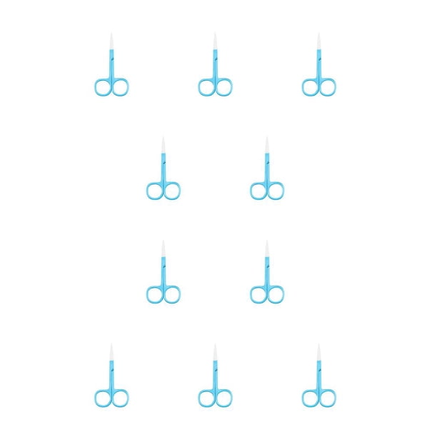 Seitruly Cortador de cutículas de uñas Tijeras de acero inoxidable Recortador de cejas Azul Azul 10piezas Seitruly CBP288407