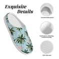 thumbnail image 5 of Kdxio Flamingos And Palms Women's Men's Slippers Plush Slip-On House Slipper for Winter Indoor Soft Cushion Non-slip Fluffy Slides Slippers-8, 5 of 7