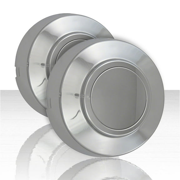 Set of 2 Front Chrome ABS Center Caps for 1995-2008 Ford E-350