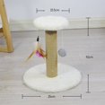 thumbnail image 4 of Wweixi Poteau à Gratter pour Chat Cadeau Durable pour Chatons Fournitures Rond Blanc, 4 of 9