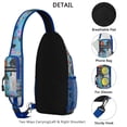 thumbnail image 3 of Cute Adorable Funny Cartoon Vintage Print Sling Bag Lightweight Backpack, Multiple Compartments, Lightweight and Durable, Fashionable appearance, Ideal for outdoor activities, students, 3 of 6