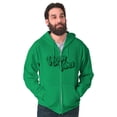 thumbnail image 5 of Vegan Vibes Vegetarian Lifestyle Zip Up Hoodie Men's Women's Brisco Brands 2X, 5 of 6