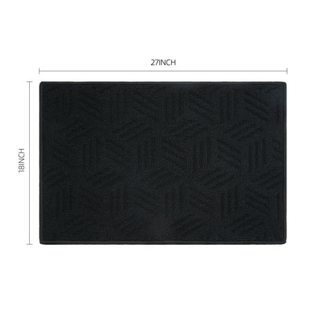 Mainstays Solid High Low Loop Kitchen Mat 18"x 27" Black