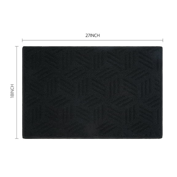 Mainstays Solid High Low Loop Kitchen Mat 18"x 27" Black