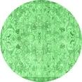 thumbnail image 1 of Ahgly Company Indoor Round Persian Emerald Green Traditional Area Rugs, 7' Round, 1 of 4
