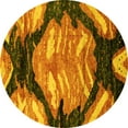 thumbnail image 1 of Ahgly Company Indoor Round Abstract Yellow Modern Area Rugs, 6' Round, 1 of 4