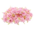 thumbnail image 2 of 50 Piezas Rosa Flores Artificiales Cabezas Hoja Boda Decoración Del Partido en hogar Rosado Macarena Rose de seda, 2 of 6