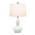 thumbnail image 3 of Lalia Home Glass Dollop Table Lamp in White with White Shade, 3 of 6