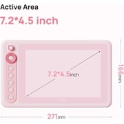 Parblo Intangbo X7 Drawing Tablet 7.2 x 4.5 Digital Graphic Tablets with Mode Switch, 6 Customised Keys, Battery-Free Stylus S01 Art Tablet for Art Digital Design, Work with Window/Mac, Android