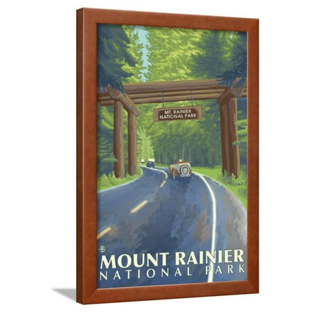 Mount Rainier, Nisqually Entrance Framed Print Wall Art By Lantern