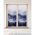 thumbnail image 2 of Window Privacy Film Navy Blue Ombre Mountain Stained Glass Window Film Decorative Sun Block Window Cover Nature Abstract Art Marble Window Clings Static Adhesive Sticker for Bathroom 23.6"x59", 2 of 7