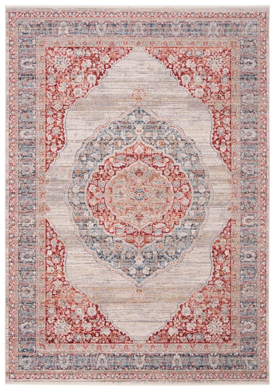 SAFAVIEH Kenitra Flowers Floral Bordered Polyester Area Rug
