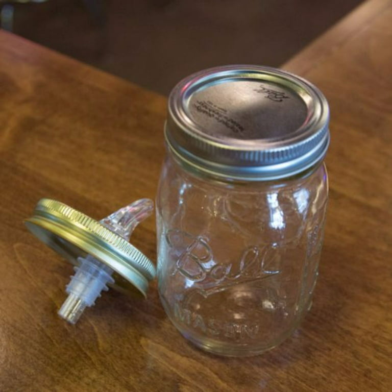 Grindstore Moonshine Frosted Mason Jar Drinking Glass