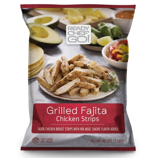 Ready Chef Go Grilled Fajita Chicken Strips, Frozen, 3 lbs.