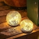 thumbnail image 1 of Solar Garden Lights Outdoor Cracked Glass Ball Waterproof Wireless Warm White LED Lamp, 1 of 5