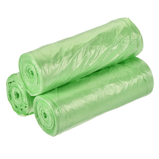 Uxcell Sacs à Déchets Petits 4-6 Gallons Doublures de Corbeille Verts, 60 Unités / 3 Rouleaux