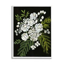 Stupell Industries Contrasting Flower Blossoms Arrangement Graphic Art White Framed Art Print Wall Art, Design by Regina Moore