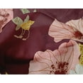 thumbnail image 5 of oneOone Silk Tabby Maroon Fabric Leaves & Floral Quilting Supplies Print Sewing Fabric By The Yard 42 Inch Wide, 5 of 6