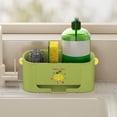 thumbnail image 3 of LWVITH Kitchen Sink Drying Rack with Removable Tray Sponge Holder Drainer for Countertop Organize Scrub Brush Soap Dish Water Drainage Storage Organizer White Green Purple, 3 of 6