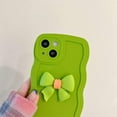 thumbnail image 5 of Lovely Women Case for iPhone 14 Curly Shape, Wavy Frame Phone Case for iPhone 14 with 3D Bow, Elegant Girls Case for iPhone 14 Full Camera Protection, Cute Silicone Girly Case for iPhone 14 (White), 5 of 13