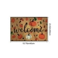 thumbnail image 3 of Horivan Fall Pumpkin Maple Leaves Floor Mat Non-Slip Soft Absorbent Indoor Outdoor Decor Thanksgiving Halloween Entrance Rug Kitchen Bath Porch Welcome Mat for Home Seasonal Decorations, 3 of 6