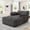 Dark Gray, variant on Reliancer 67.7" Oversized Chaise Lounge Chair Indoor, Faux Fur Upholstered Boneless Sofa Bed, Deep Seat Sleeper Couch Reading Chairs with Armrest, Cloud Sofas Couches for Living Room, Dark Gray