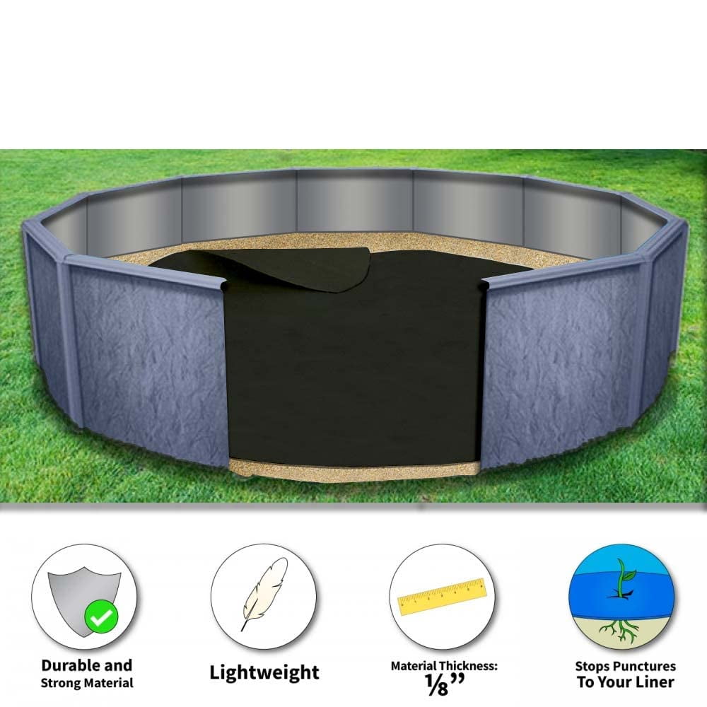 x 24 ft Rectangle Above Ground Pool Pre-Cut Liner Pad for 12 ft 
