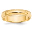 thumbnail image 1 of Bande de Mariage Demi-Rond 14k 5mm Milgrain Taille 6.5, 1 of 4