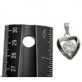thumbnail image 3 of Stainless Steel Women's Pendant Mother Daughter Cz Heart Necklace, 3 of 5