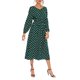 thumbnail image 3 of VISgogo Vestido casual de primavera para mujer, vestido midi de ajuste regular con cuello redondo y manga larga con estampado de lunares VISgogo  moda, 3 of 9