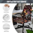 thumbnail image 6 of Whosucclay Rooster Chicken Flower Leaf Pattern Office Chair Cover, Removable Computer Office Chair Cover with Elastic Bottom Universal Rotating Desk High Back Seat Protective Chair Slipcovers-L, 6 of 7
