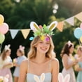thumbnail image 2 of SSNTSY Easter Headband Ear Hoop Rabbit Headband Colorful Bunny Ribbon Headwear Easter Bunny Hair Accessories for Home Holiday Party Supplies, 2 of 5