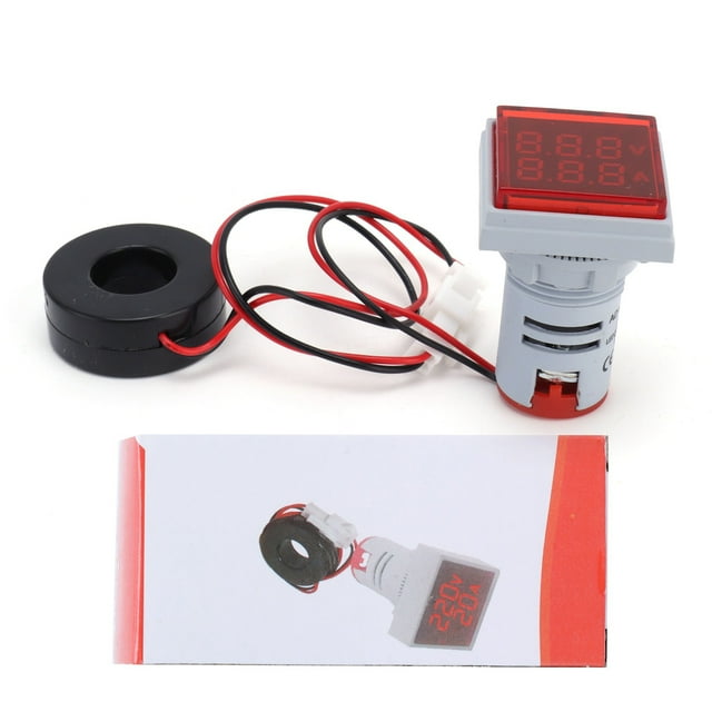 Greensen Current Signal Indicator Universal 2‑Display Square Lamp Light 60~500V AC AD16‑22FVA,Universal Current Indicator Light,Current Square Signal Light